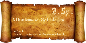 Nikodemusz Szilárd névjegykártya